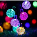 Reduzierte Bunte Solarlichterketten & Lichterketten für Außen mit Weihnachts-Motiv aus Kristall 