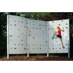 Kübler Sport® Outdoor Boulderwand aus Polymerbeton, 3 Elemente inkl. 192 Klettergriffe Grau