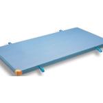 Kübler Sport® Universal-Turnmatte, 150 x 100 x 8 cm, Mit Lederecken & Trageschlaufen Blau