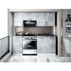 Markenlos - küche 180cm küchenzeile küchenblock modern Einbauküche betonn