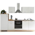 Weiße Moderne Singleküchen & Miniküchen matt Breite 250-300cm, Höhe 150-200cm, Tiefe 50-100cm 