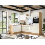 Küche Küchenzeile Winkelküche Marleen Premium 280 cm Weiß Artisan Eiche Respekta