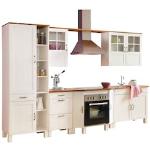 Reduzierte Weiße Home Affaire Alby Küchenmöbel aus Massivholz Breite 300-350cm, Höhe 300-350cm, Tiefe 0-50cm 
