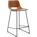 Braune Moderne 4Home Barhocker & Barstühle aus Kunstleder mit Rückenlehne Breite 0-50cm, Höhe 50-100cm, Tiefe 0-50cm 2-teilig 