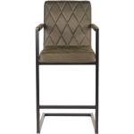 Olivgrüne Gesteppte Industrial Möbel Exclusive Rechteckige Barhocker & Barstühle aus Polyester gepolstert Breite 0-50cm, Höhe 100-150cm, Tiefe 50-100cm 2-teilig 