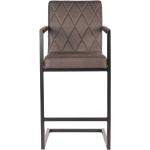 Anthrazitfarbene Gesteppte Industrial Möbel Exclusive Rechteckige Barhocker & Barstühle aus Polyester mit Armlehne Breite 0-50cm, Höhe 100-150cm, Tiefe 50-100cm 