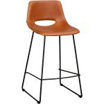 Braune Moderne Topdesign Rechteckige Barhocker & Barstühle aus Kunstleder mit Rückenlehne Breite 0-50cm, Höhe 50-100cm, Tiefe 0-50cm 2-teilig 