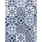 Blaue Vintage Küchenteppiche & Küchenläufer matt aus Textil rutschfest 