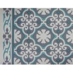 Türkise Vintage Küchenteppiche & Küchenläufer matt aus Textil rutschfest 