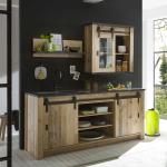Braune Landhausstil Brandolf Küchenmöbel aus Holz Breite 200-250cm, Höhe 150-200cm, Tiefe 50-100cm 