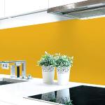 Gelbe Unifarbene Küchenrückwände selbstklebend Breite 50-100cm, Höhe 200-250cm, Tiefe 50-100cm 