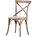 Hellbraune Vintage Holzstühle aus Massivholz Breite 0-50cm, Höhe 50-100cm, Tiefe 0-50cm 