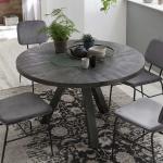 Graue Möbel Exclusive Runde Küchentische rund lackiert aus Massivholz Breite 100-150cm, Höhe 50-100cm, Tiefe 100-150cm 