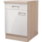 Cremefarbene Flex-Well Küchenunterschränke aus Holz Breite 50-100cm, Höhe 50-100cm, Tiefe 50-100cm 