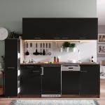Schwarze Respekta Küchenmöbel aus MDF Energieklasse mit Energieklasse F Breite 200-250cm, Höhe 200-250cm, Tiefe 50-100cm 