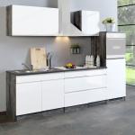 Weiße Held Möbel Cardiff Küchenschränke aus MDF mit Schublade Breite 250-300cm, Höhe 200-250cm, Tiefe 50-100cm 