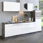 Weiße Held Möbel Cardiff Küchenmöbel aus MDF Breite 250-300cm, Höhe 200-250cm, Tiefe 50-100cm 