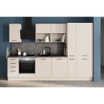Beige Nobilia Küchenmöbel aus MDF Energieklasse mit Energieklasse E Breite 300-350cm, Höhe 200-250cm, Tiefe 50-100cm 