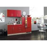 Rote Moderne Held Möbel Einbauküchen matt Breite 200-250cm 