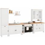 Reduzierte Weiße Home Affaire Oslo Küchenmöbel aus Massivholz Breite 300-350cm, Höhe 300-350cm, Tiefe 50-100cm 