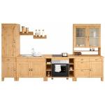 Reduzierte Home Affaire Oslo Küchenmöbel gebeizt aus Massivholz Breite 300-350cm, Höhe 300-350cm, Tiefe 50-100cm 