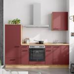 Rote Nobilia Küchenmöbel aus MDF Energieklasse mit Energieklasse F Breite 200-250cm, Höhe über 500cm, Tiefe 50-100cm 