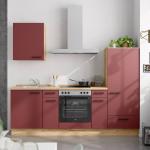 Rote Nobilia Küchenmöbel aus MDF Energieklasse mit Energieklasse F Breite 200-250cm, Höhe über 500cm, Tiefe 50-100cm 