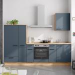 Blaue Nobilia Küchenmöbel aus MDF Energieklasse mit Energieklasse F Breite 250-300cm, Höhe über 500cm, Tiefe 50-100cm 