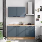 Blaue Nobilia Küchenmöbel aus MDF Energieklasse mit Energieklasse F Breite 150-200cm, Höhe über 500cm, Tiefe 50-100cm 