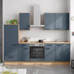 Blaue Nobilia Küchenmöbel aus MDF Breite 250-300cm, Höhe über 500cm, Tiefe 50-100cm 