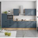 Blaue Nobilia Küchenmöbel aus MDF Energieklasse mit Energieklasse F Breite 350-400cm, Höhe über 500cm, Tiefe 50-100cm 