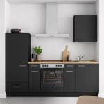 Schwarze Nobilia Küchenmöbel aus MDF Energieklasse mit Energieklasse F Breite 200-250cm, Höhe über 500cm, Tiefe 50-100cm 