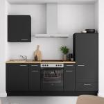 Schwarze Nobilia Küchenmöbel aus MDF Energieklasse mit Energieklasse F Breite 200-250cm, Höhe über 500cm, Tiefe 50-100cm 