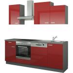 Rote Höffner Küchenmöbel Breite 200-250cm 