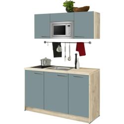 Küchenzeile mit Elektrogeräten Haarlem - türkis/petrol - 153 cm - Küche > Küchenblöcke