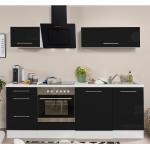 Schwarze Respekta Küchenmöbel aus MDF Energieklasse mit Energieklasse E Breite 200-250cm, Höhe 200-250cm, Tiefe 50-100cm 