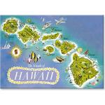 Kühlschrank Magnet mit Hawaiianischem Motiv - The Islands of Hawaii von Dessiaume