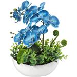 Blaue Künstliche Orchideen aus Seide 