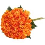 Reduzierte Orange Künstliche Hortensien aus Kunststoff 5-teilig 