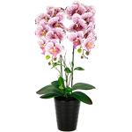 Reduzierte Rosa Künstliche Orchideen aus Seide im Topf 