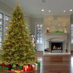 Reduzierte Grüne LED-Weihnachtsbäume klappbar 