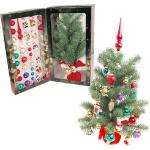 Künstlicher Weihnachtsbaum KREBS GLAS LAUSCHA "Mini 45 cm - mit Kugeln, Figuren und Spitze" Weihnachtsbäume bunt Künstliche