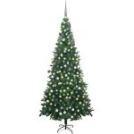 Grüne 240 cm vidaXL Runde LED-Weihnachtsbäume aus Kunststoff 