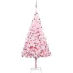 vidaXL Künstlicher Weihnachtsbaum mit LEDs & Kugeln Rosa 210cm PVC - 3077672