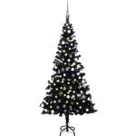 Schwarze 180 cm vidaXL LED-Weihnachtsbäume Glänzende aus Kunststoff 