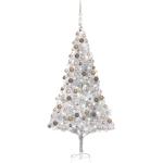 Reduzierte Silberne Runde LED-Weihnachtsbäume glänzend 