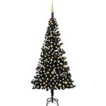 Schwarze 240 cm vidaXL Runde LED-Weihnachtsbäume aus Kunststoff 