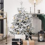 Reduzierte Silberne Minimalistische 85 cm Künstliche Weihnachtsbäume mit Schnee 