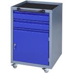 KÜPPER Werkstattwagen, 2 Schubladen und 1 Tür, ultramarineblau, Stahlblech/Kunststoff