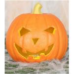 Orange Halloween Kürbisse mit Halloween-Motiv aus Kunststoff 